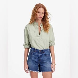 Madewell Brynn Long Shorts Raw Hem Button Fly-size 31 *NEW w/o tags* 🔥